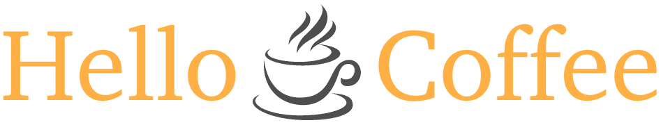 Hello Coffee Text Logo