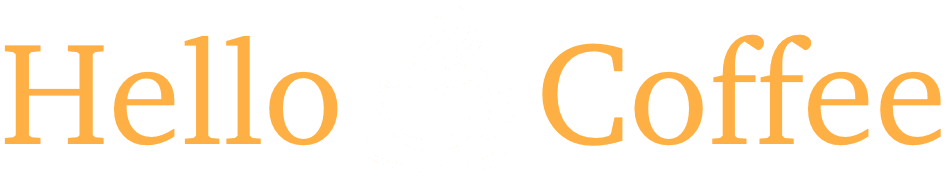 Hello Coffee Text Logo