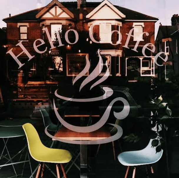 Hello Coffee exterior window view
